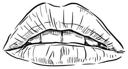 mouth handdrawn illustration