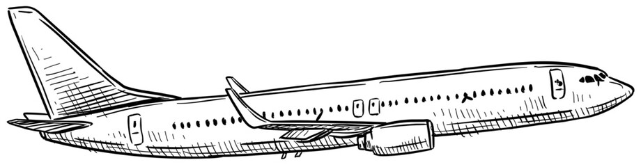 airplanes handdrawn illustration