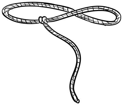 cowboy lasso handdrawn illustration