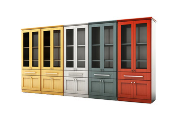 Modern Cupboard Concepts With color Isolated On Transparent Background