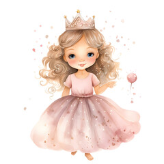 Little princess watercolor 
