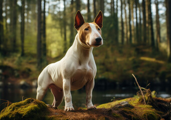Bull Terrier Dog Breed - obrazy, fototapety, plakaty