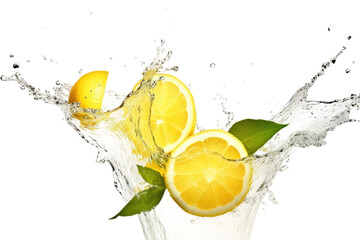 Pure Splash of Infused Water Isolated On Transparent Background