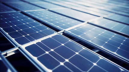 closeup of solar panels - copyspace 
