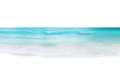 Fototapeta na wymiar Embracing the Pristine White Sandy Beach Isolated on Transparent Background PNG.