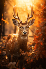 Deer in a forest	