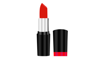 Obraz premium Lipstick. Makeup cosmetic concept. 3d vector icon. Cartoon minimal style. 