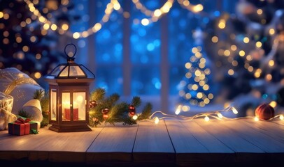 christmas lights in the city