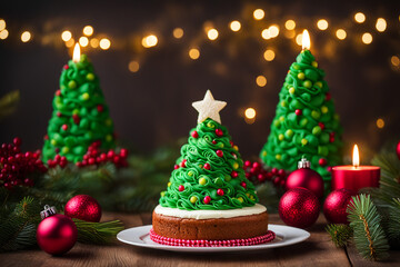 christmas tree with candles