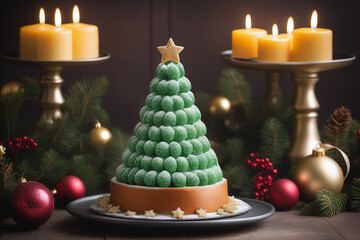 christmas tree with candles