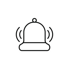 Bell line icon isolated on transparent background