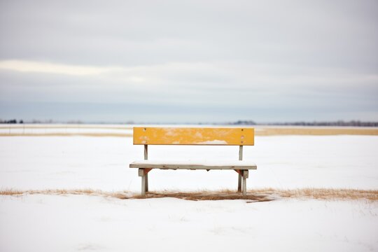 white snowy bench in a desolate field © Alfazet Chronicles