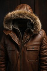 brown Jacket with fur
