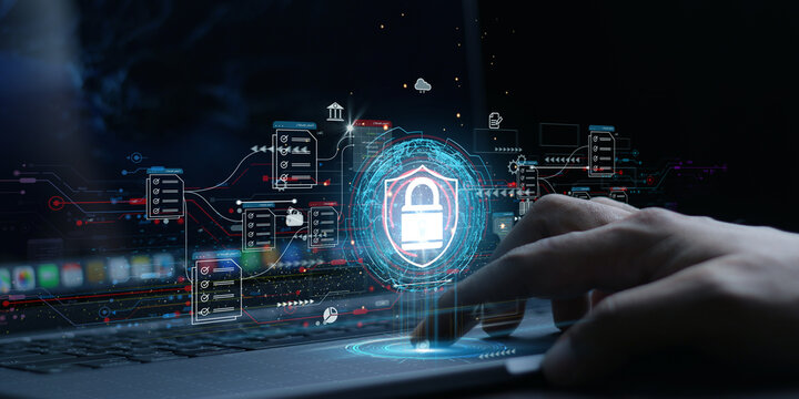 cyber security concept, Login, User, identification information security and encryption, secure Internet access, cybersecurity, secure access to user's personal information,