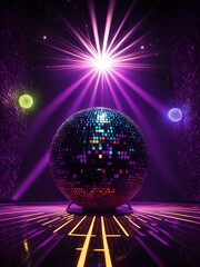 disco ball with disco lights