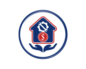 Naklejka premium financial consultant logo