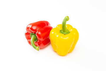 白背景にパプリカ