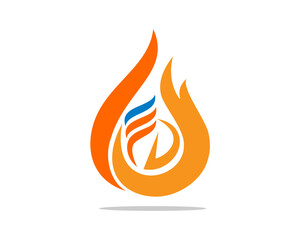 letter F for fire logo design