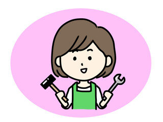 DIY 女性　イラスト