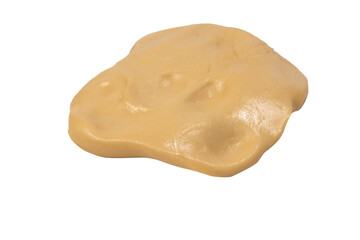 Raw dough isolated on a white background.