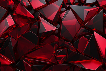 The background of the red shiny crystal texture is beautiful. - obrazy, fototapety, plakaty