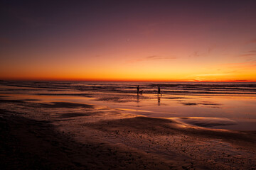 sunset on the beach