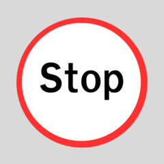 stop sign isolated on white background