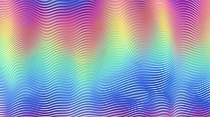 abstract background with smooth wavy lines in rainbow colors.