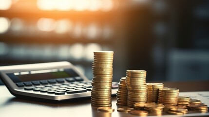 Finance and money background concept for business and asset management. Economics, financial growth through investment in valuable assets to generate profit.