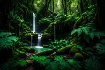 waterfall in jungle