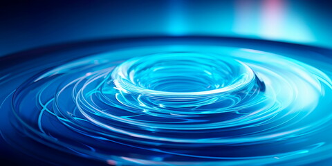 Naklejka na ściany i meble drop of water creating ripples, symbolizing the impact of individual actions on World Water Day. Generative AI