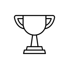 Trophy outline icons, award minimalist vector illustration ,simple transparent graphic element .Isolated on white background