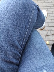 blue jeans on the pocket