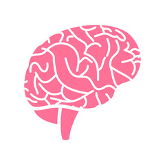 Vector human brain organ.vector hand drawn doodle line style cartoon character logo illustration