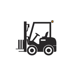 Forklift vehicle. Simple flat illustration