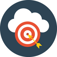 target and arrow, cloud computing symbols icon, cloud computing icon png, cloud icon vector.