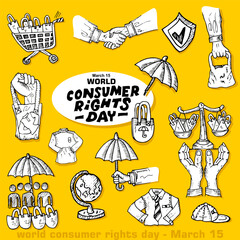 world consumer rights day, poster and banner