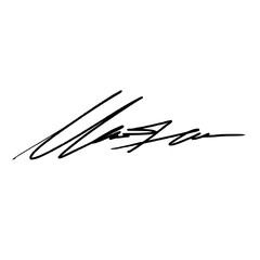 Letter M abstract signature ideas. Vector illustration with black writing and alpha channel.