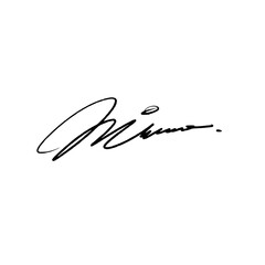 Letter M abstract signature ideas. Vector illustration with black writing and alpha channel.