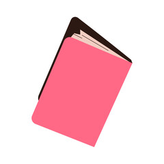 Vector red text book  icon on white background