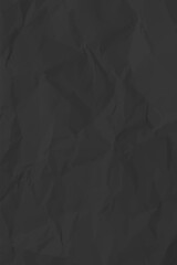 Black clean crumpled paper