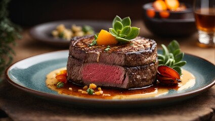 beef steak with potatoes