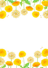 かわいいタンポポのフレーム