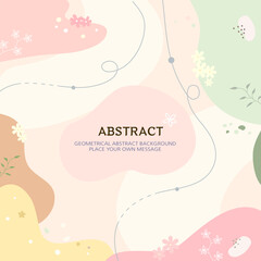 Botanical Abstract minimal  backdrop illustration