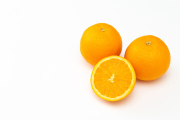 白背景にネーブルオレンジ