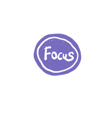 Focus sticker illustration png