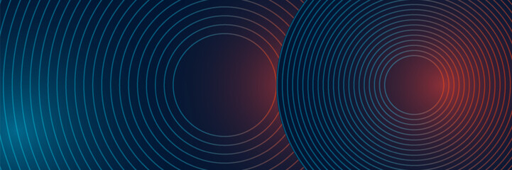 Futuristic abstract background. Glowing circle line design. Modern shiny blue and pink geometric lines pattern. Suitable for posters, banners, covers, presentations, websites, vectors