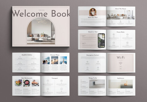Welcome Book Layout Design Template Landscape