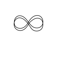 Black infinity sign