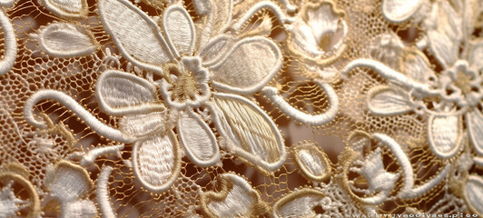 Intricate Lace Delicate Threads and Patterns of Craftsmanship Lace Fabric Delicate Lace Art Photo Hyper Realistic Detailed Lacework Ai Generated Photograph Floral Lace Fabric Design Floral Fabric Art